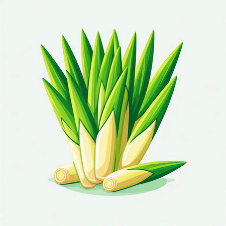 Sugar cane isolated on white background. Vector illustration for your designのイラスト素材