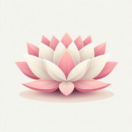 Beautiful lotus flower in watercolor style. Vector illustration.のイラスト素材