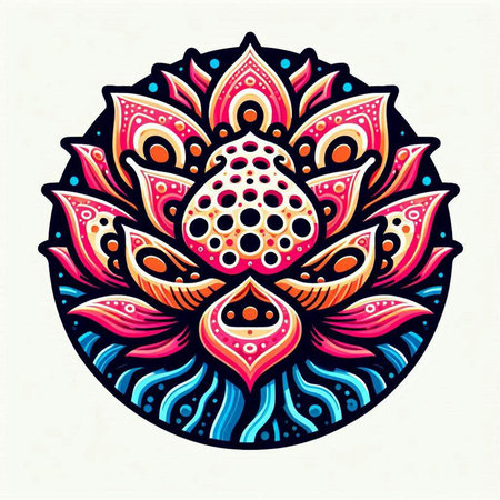 Ornament beautiful card with mandala. Geometric circle element made in vectorのイラスト素材