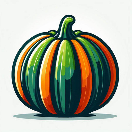 Pumpkin on a white background. Vector illustration for your designのイラスト素材
