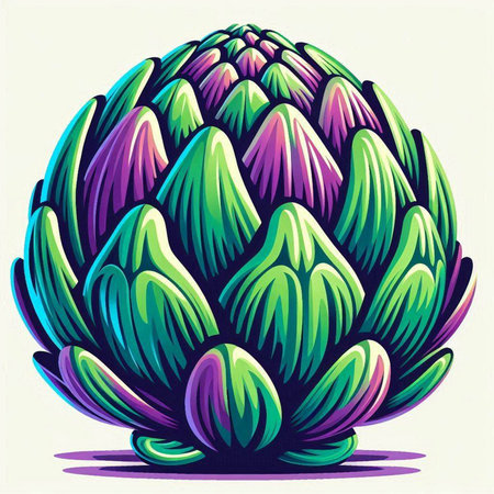 Artichoke. Vector illustration of an artichoke flower.のイラスト素材