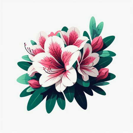 Bouquet of flowers on a white background. Vector illustration.のイラスト素材