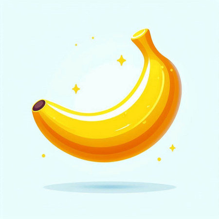Banana vector illustration. Juicy fruit isolated on white background.のイラスト素材