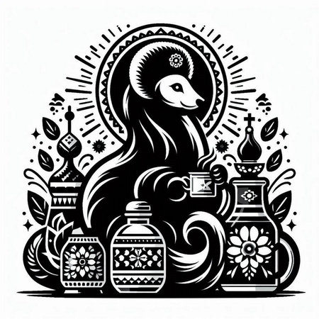 Goddess Ganesha. Ganesha vector illustration.のイラスト素材
