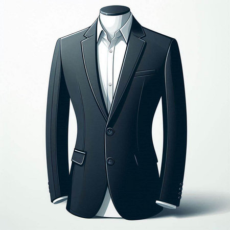 Men's tuxedo on a white background. 3d renderingのイラスト素材