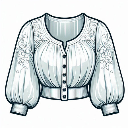 Women's blouse. Vector illustration of a female blouse.のイラスト素材