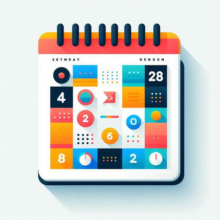 Flat design calendar icon. Vector illustration. Eps 10 file.のイラスト素材