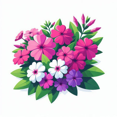 Flower bouquet isolated on white background. Vector illustration. EPS 10のイラスト素材