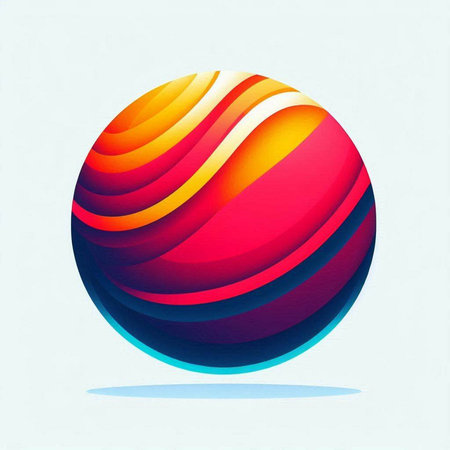Abstract colorful 3d sphere. Vector illustration. Eps 10 file.のイラスト素材