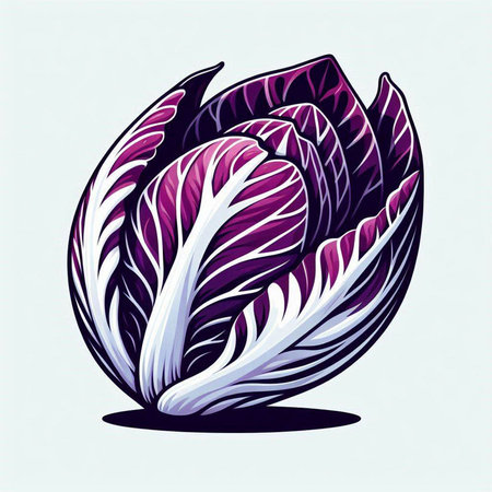 Illustration of a purple cabbage. Vector illustration for your design.のイラスト素材
