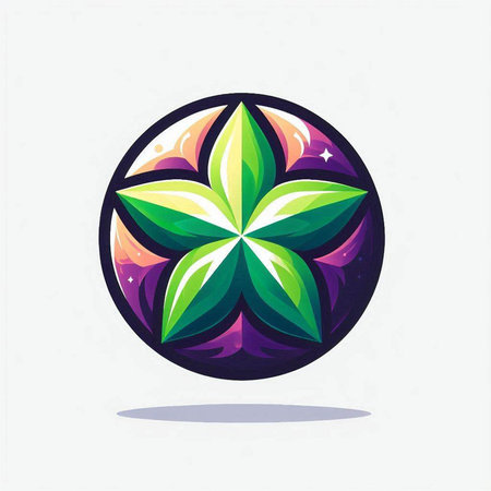 Abstract flower logo design template. Vector illustration. Colorful icon.のイラスト素材