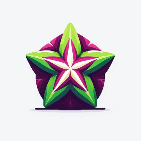 Abstract colorful star on white background. Vector illustration. Eps 10.のイラスト素材
