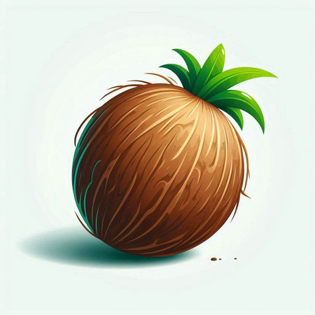 Coconut isolated on white background. Vector illustration. Eps 10.のイラスト素材