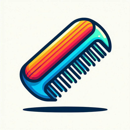 Comb icon in trendy flat style isolated on white background. Vector illustration.のイラスト素材