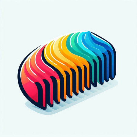Colorful abstract 3d isometric design element. Vector illustration.のイラスト素材