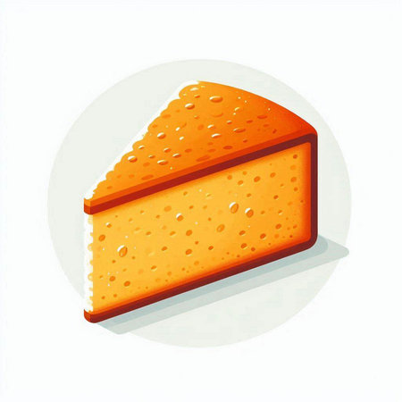 Piece of cheese on a white background. Vector illustration. Eps 10のイラスト素材