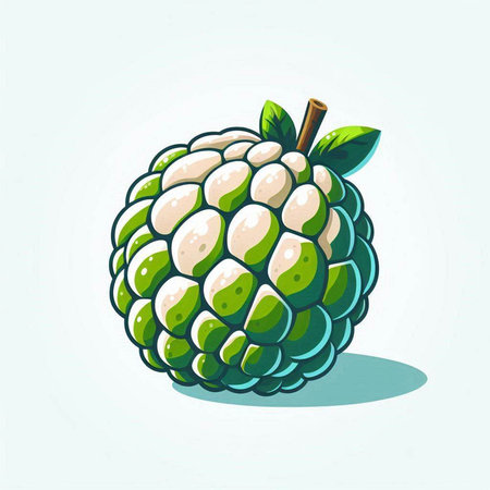 Custard apple vector illustration. Custard apple icon.のイラスト素材