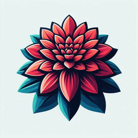 Beautiful lotus flower on a light background. Vector illustration.のイラスト素材