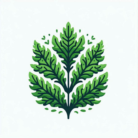 Green leaves isolated on white background. Vector illustration for your design.のイラスト素材