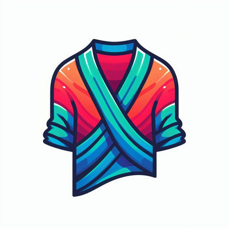 Towel icon. Colorful t-shirt design. Vector illustrationのイラスト素材