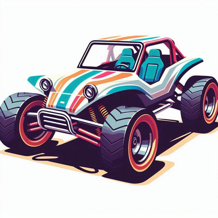 illustration of a retro car on a white background, vector illustrationのイラスト素材
