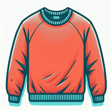 red sweater isolated on a white background, vector illustration, eps 10のイラスト素材