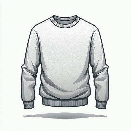 Men's sweater on a white background. Vector illustration. Eps 10.のイラスト素材