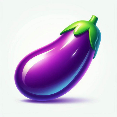 Eggplant isolated on white background. Vector illustration. Eps 10.のイラスト素材