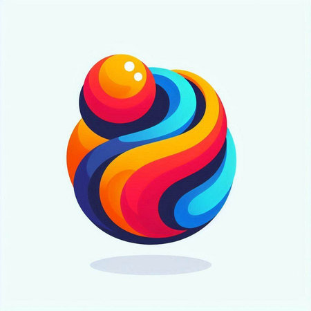 Colorful abstract sphere logo. Vector design template elements for your application or corporate identity.のイラスト素材