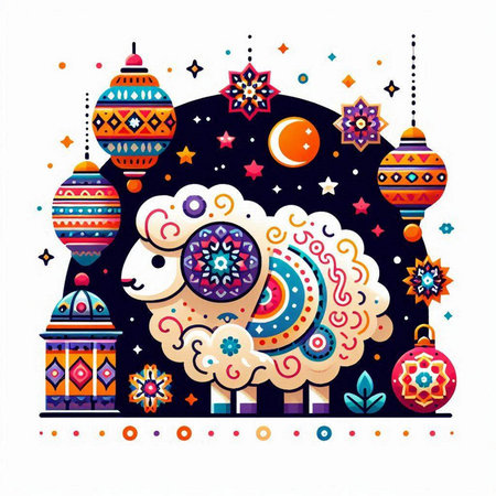 Ramadan Kareem Greeting Card. Vector Illustration.のイラスト素材