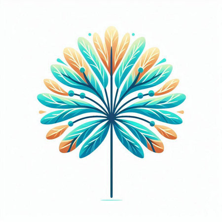 Abstract colorful tree on a white background. Vector illustration EPS 10.のイラスト素材