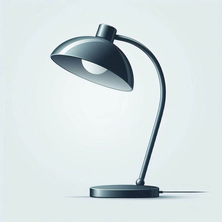 Illustration of a desk lamp on a light background. Eps 10 vector file.のイラスト素材