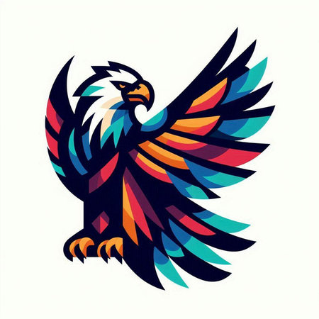 Eagle vector illustration isolated on white background. Vector illustration of eagle.のイラスト素材