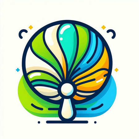 Colorful lollipop icon in circle shape. Vector illustration.のイラスト素材