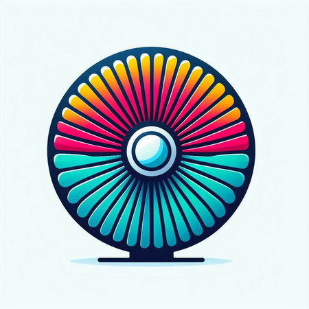 Ventilator. Vector illustration of a fan on a white background.のイラスト素材
