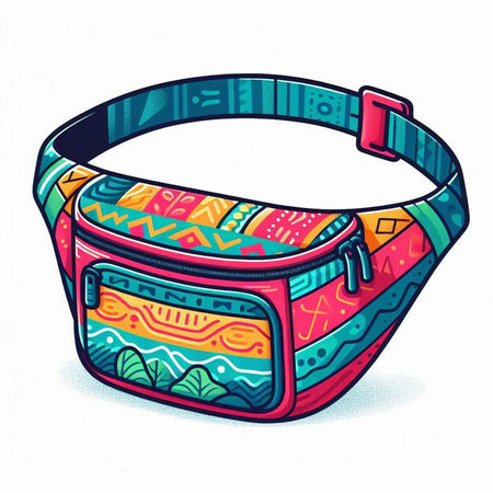 Hand drawn doodle sketch of female bag. Vector illustration.のイラスト素材