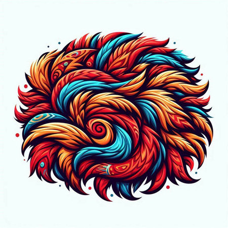 Illustration of abstract colorful background. Psychedelic design element.のイラスト素材