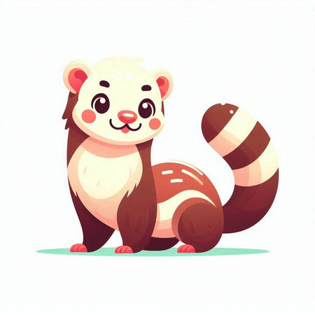 Cute little panda. Vector illustration in cartoon style on white background.のイラスト素材