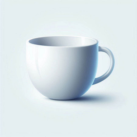 Cup of tea or coffee on white background. Vector illustration.のイラスト素材