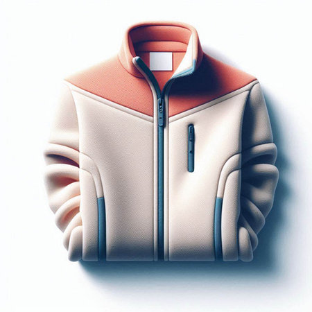 Mockup of a sports jacket isolated on a white background.のイラスト素材