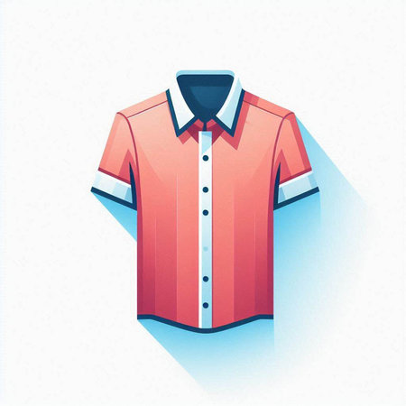 Vector illustration of a man's shirt on a white background. Eps 10のイラスト素材
