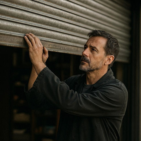 Portrait of a middle-aged man looking out the window.