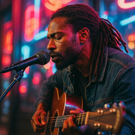 concert of african-american band BKO Quintet at Paradiso concert hallの写真素材