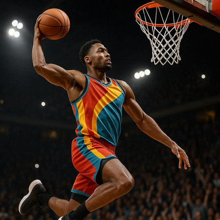 basketball game sport player in action isolated on black background, dynamic motion