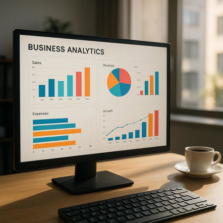 Business Analysis Strategy Planning Diagram Statistics Information Concept. Business Graphs