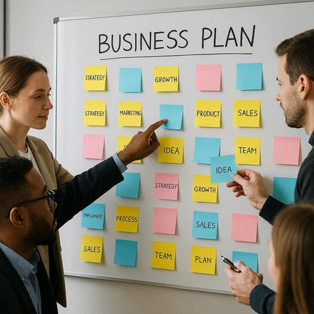 Business Plan Strategy Meeting Conference Seminar Diagram Word Diagramsの写真素材