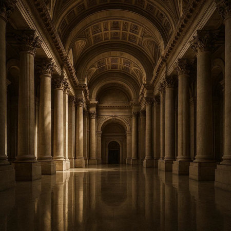 Interior of the Pantheon in Paris, France. 3D rendering