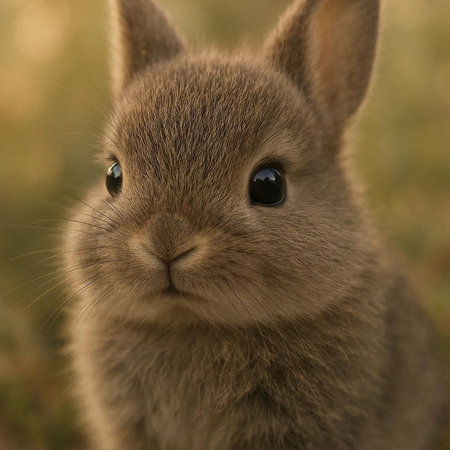 Rabbit in the meadow. Close-up of a rabbit.