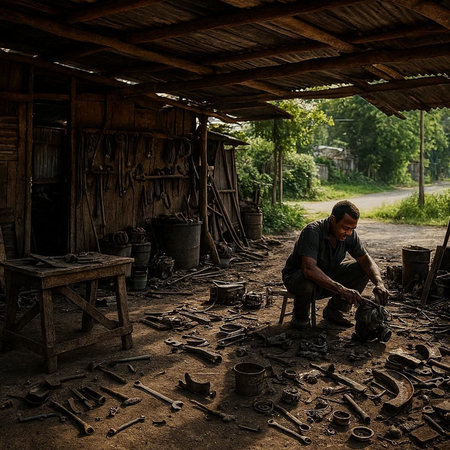 Blacksmith at work