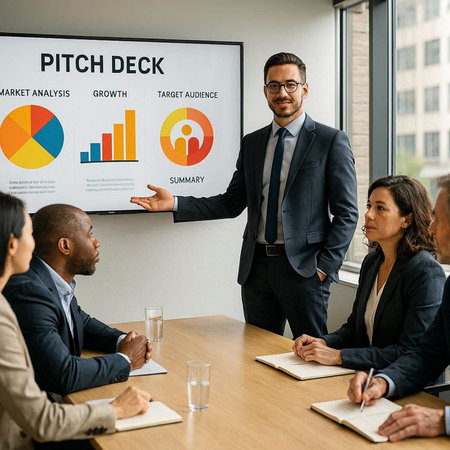 Group of business people working together in a board room. Business concept.
